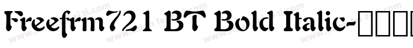Freefrm721 BT Bold Italic字体转换